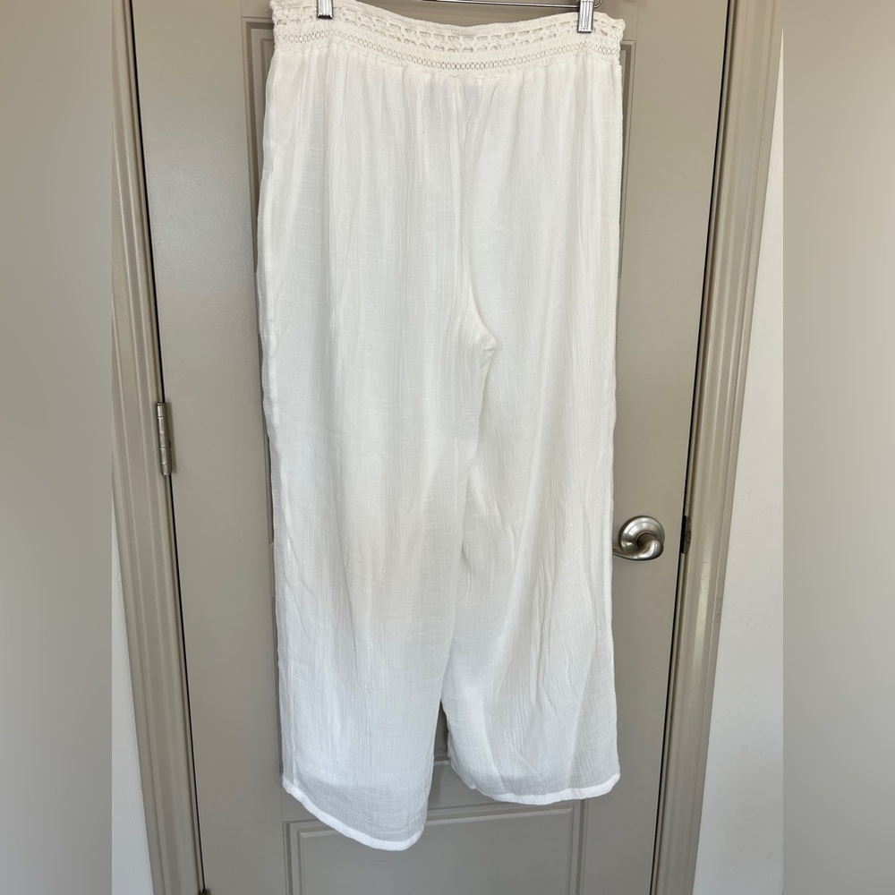 Cotton gauze palazzo pants